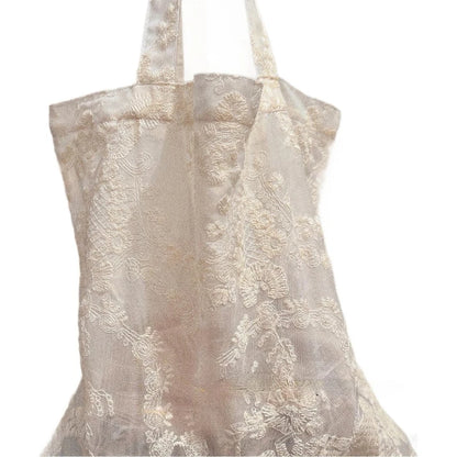 Handmade Embroidered Lace Op Bag European Organza Handbag