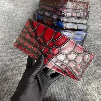 Men's Genuine Crocodile Leather Long Wallet | Luxury Card Organizer