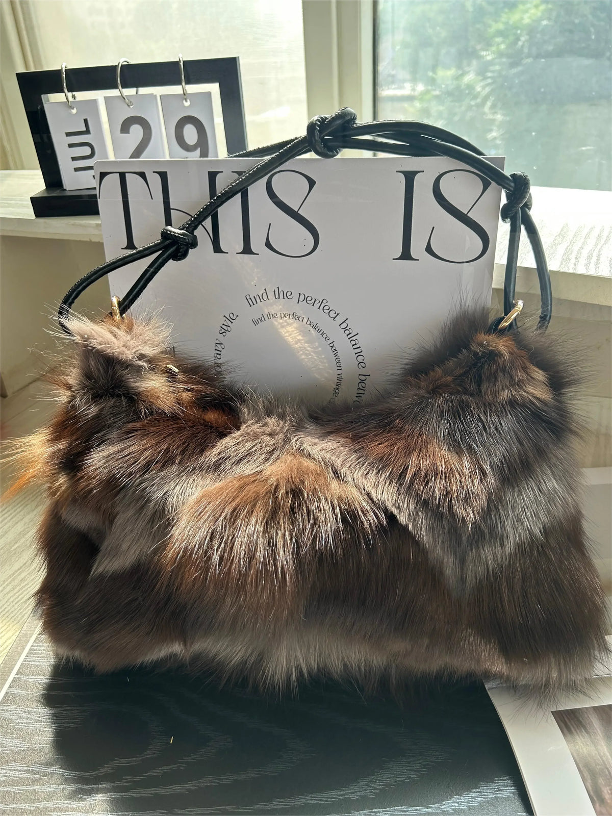 Fluffy Fur Shoulder Bag for Women – Luxury Handbag & Purse