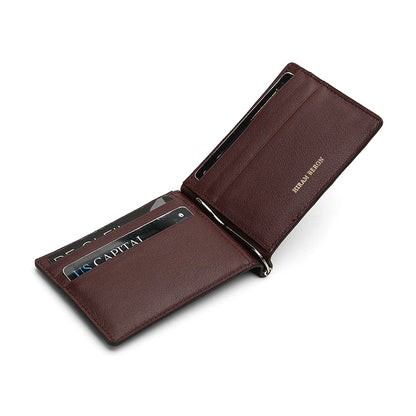 Leather Money Clip Wallet for Men – Slim Card Case
