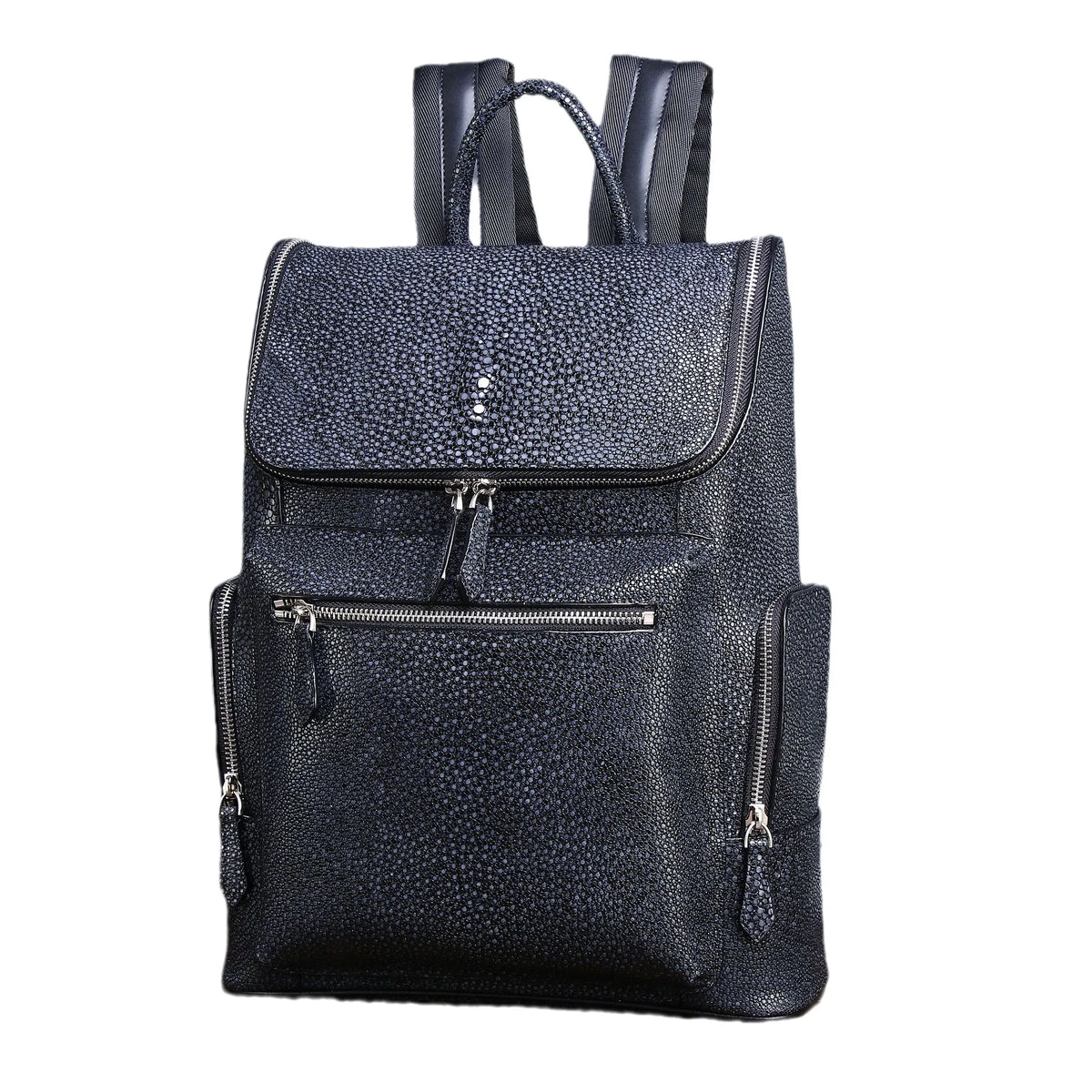 Pearl Fish Pattern Men's Laptop Backpack – Luxury Silica Gel