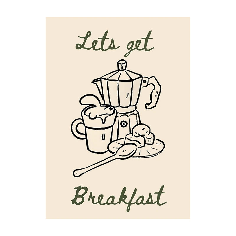 Coffee Diver Wall Art Print – Whimsical Kitchen Poster