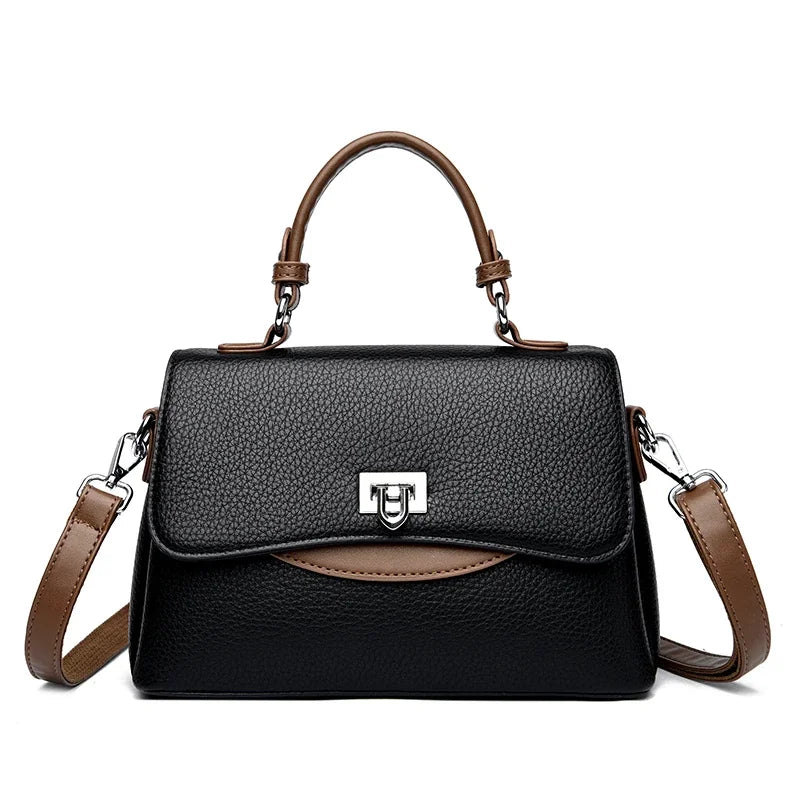 Designer Leather Handbag for Women – Multilayer Crossbody Shoulder Bag