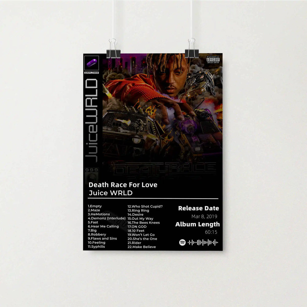 Hip Hop Music Album Poster – Canvas Wall Art Print