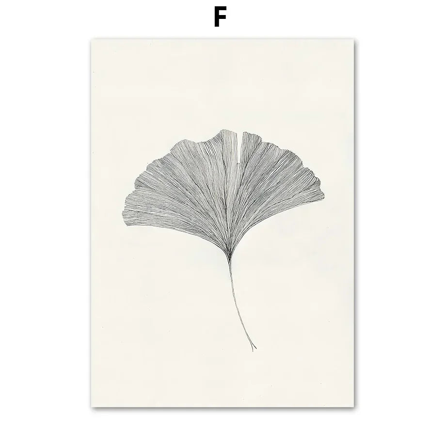 Boho Line Art Abstract Figure Canvas Poster – Minimalist Wall Art