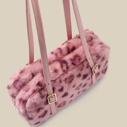 Leopard Print Pink Handbag