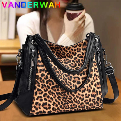 Women's Leopard Bag Luxury Shoulder Crossbody Casual Tote