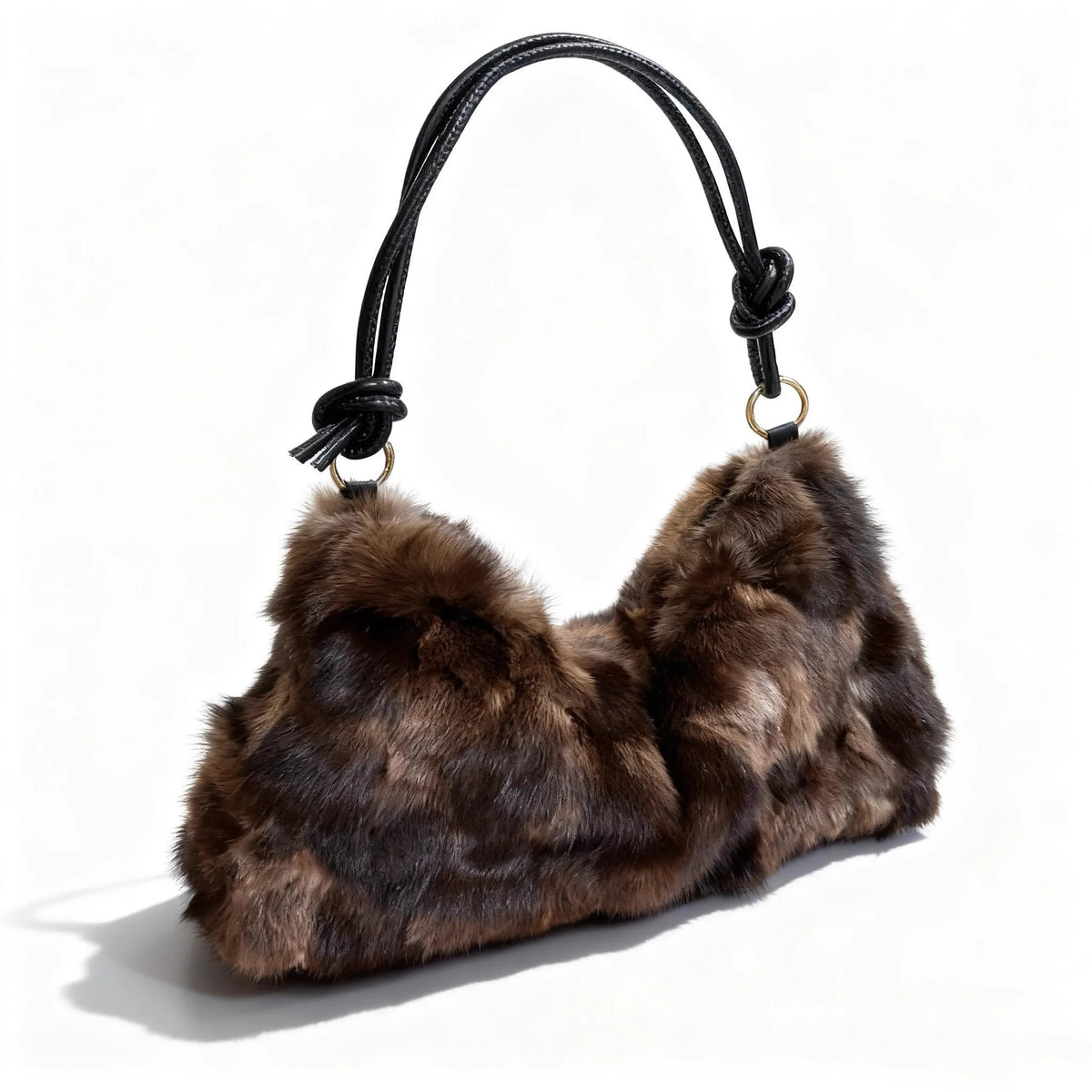 Mink Fur Shoulder Bag – Luxury Women's Crossbody Handbag