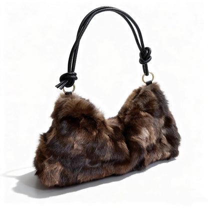 Mink Fur Shoulder Bag – Luxury Women's Crossbody Handbag