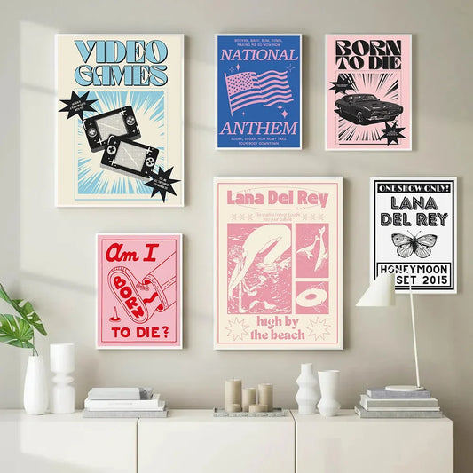 Lana Del Rey Born to Die Lyrics Poster – Music Wall Art Print