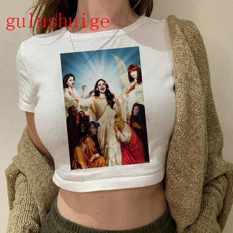 Lana Del Rey Ultraviolence Graphic Crop Top – Women's Vintage Short Sleeve Tee