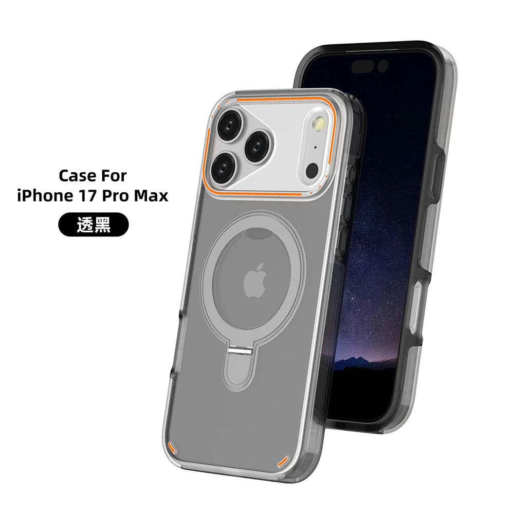 MagSafe Magnetic Ring Stand Matte Phone Case – iPhone 11 to 17 Series