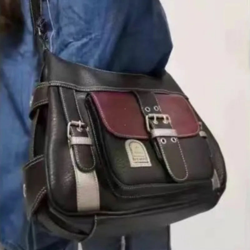 Y2K Vintage Crossbody Bag – Women's PU Leather Shoulder Tote