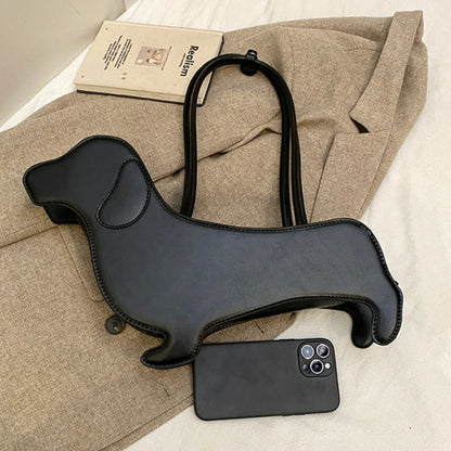 Three-dimensional Dachshund Shoulder Bag
