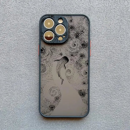 Manta Ray Dotted Art Phone Case – iPhone 17 16 15 14 13 12 11 Pro Max