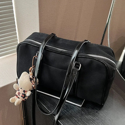 Casual Large Capaci Suede Retro Brown Commuter Shoulder Bag