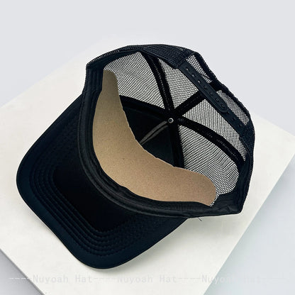 Smiley Face Trucker Cap – 3D Embroidered Hip Hop Baseball Hat