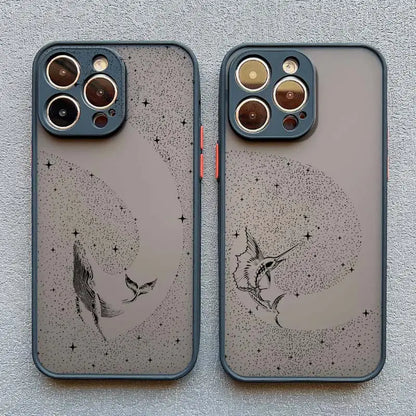 Manta Ray Dotted Art Phone Case – iPhone 17 16 15 14 13 12 11 Pro Max