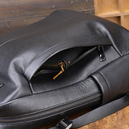 Genuine Leather Men's Backpack – Luxury Structured Laptop Bag