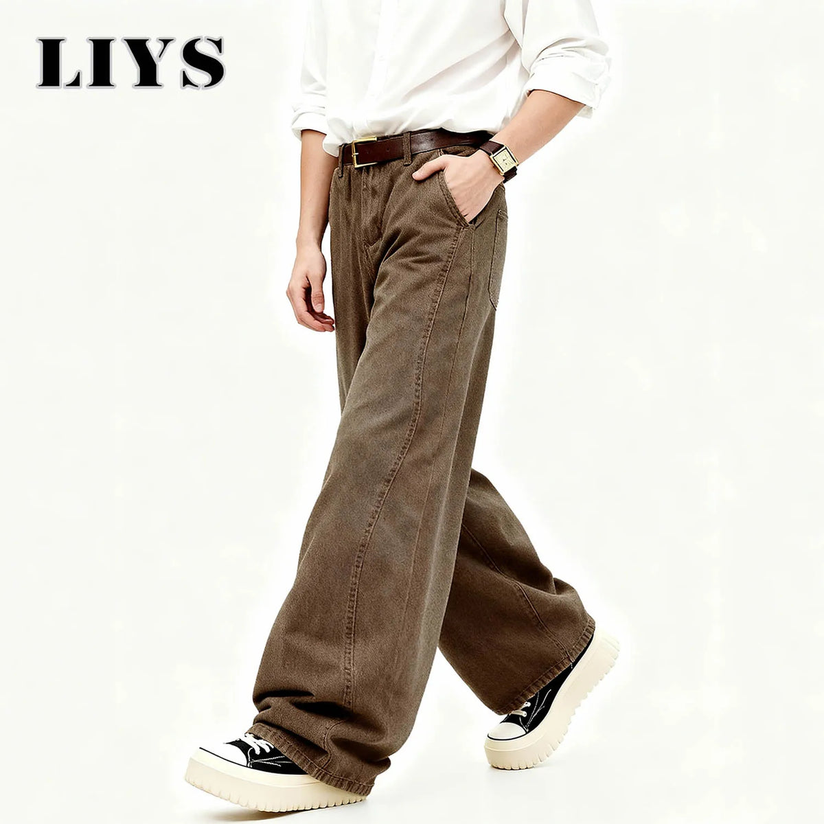 Men's Baggy Wide Leg Jeans – Retro Streetwear Denim