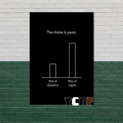 Motivational Quote Canvas Poster – Discipline Wall Art