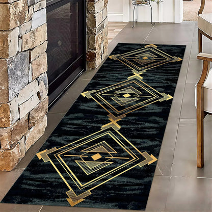 Abstract Geometric Runner Rug – Non-Slip Hallway & Living Room Carpet