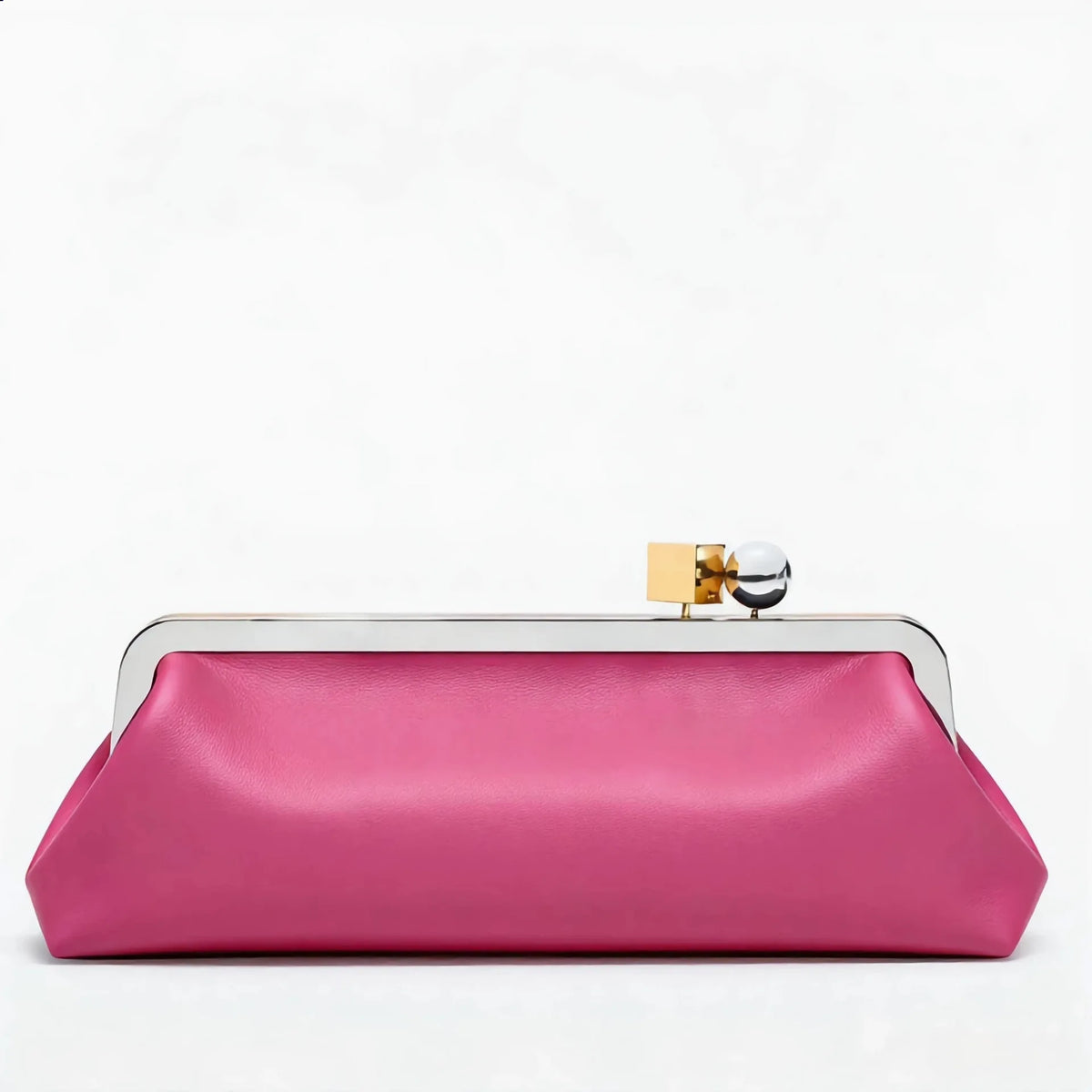 Luxury Kiss Lock Clutch Bag for Women – Elegant Long Purse
