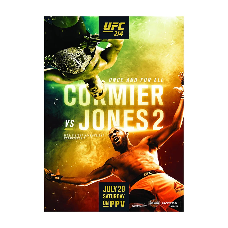 UFC MMA Fight Poster Print – Boxing & MMA Canvas Wall Art for Gym
