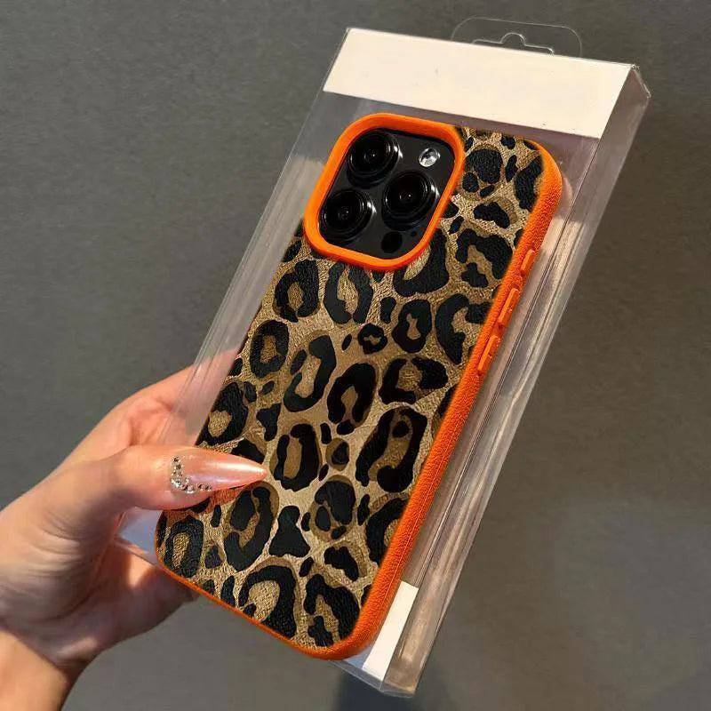 Leopard Print iPhone Case – Brown Animal Print Cover for iPhone 17 16 15 14 13 12 11 XR XS