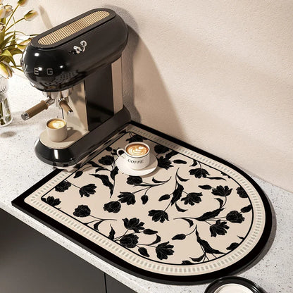 Coffee Machine Mat – Absorbent Non-Slip Kitchen Countertop Pad