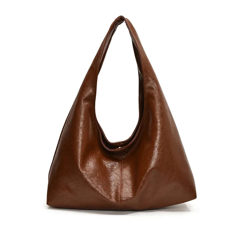 Designer Large PU Leather Hobo Underarm Bag