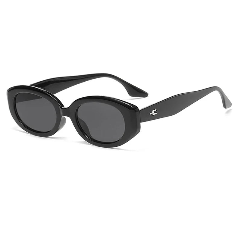 Vintage Oval Cat Eye Sunglasses Women Small Frame Retro