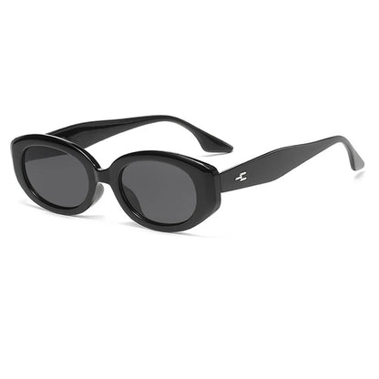 Vintage Oval Cat Eye Sunglasses Women Small Frame Retro