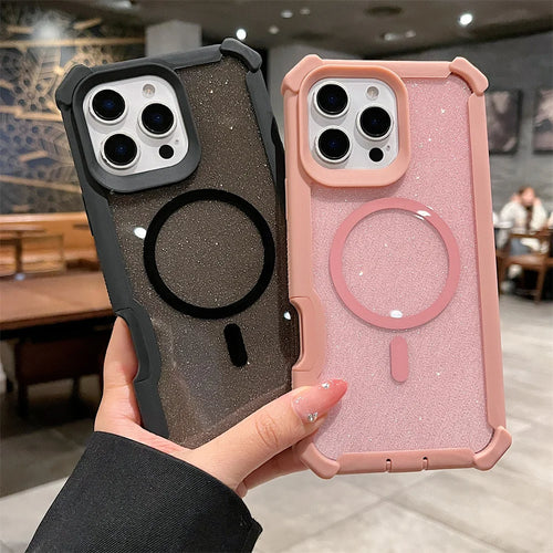 MagSafe Glitter iPhone Case – Dual Layer Drop Protection
