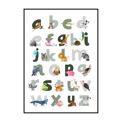 Dinosaur Alphabet Poster – Kids ABC Wall Art Print