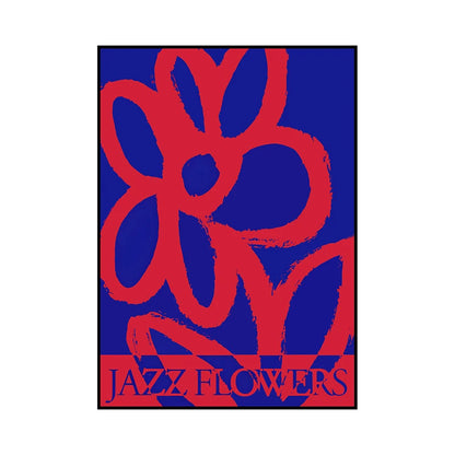 Retro Floral Bouquet Canvas Wall Art – Mid-Century Poster Print