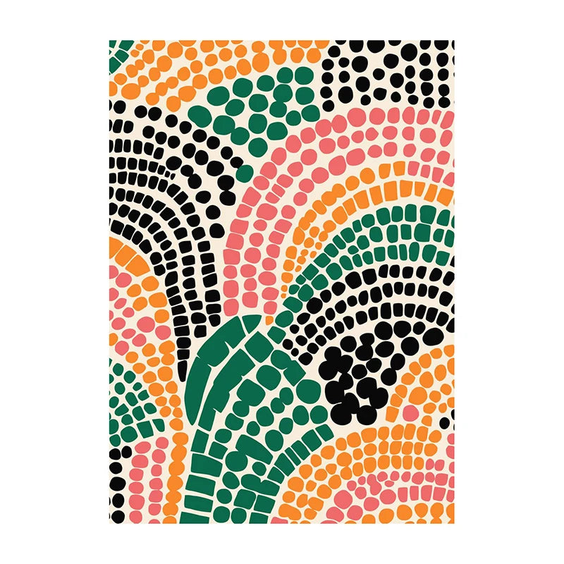 Mid-Century Modern Wall Art Poster – Retro Abstract Geometric Print