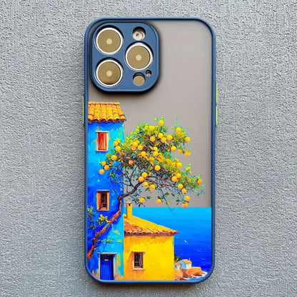 Mediterranean Villa Landscape iPhone Case – Scenic Art Phone Cover