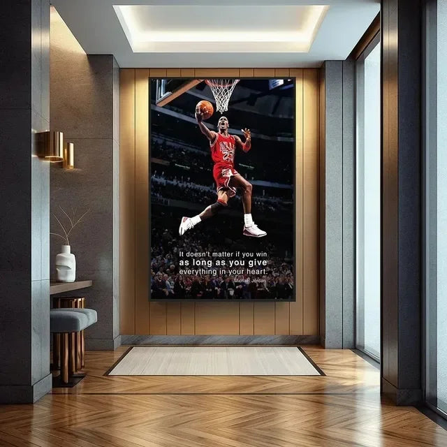 Kobe Bryant Inspirational Basketball Wall Art Poster – Slam Dunk Sports Decor