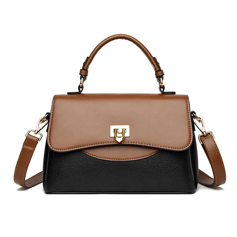 Designer Leather Handbag for Women – Multilayer Crossbody Shoulder Bag