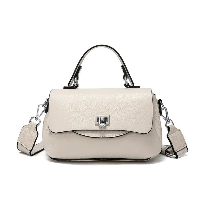 Women's Genuine Leather Crossbody Bag with Top Handle