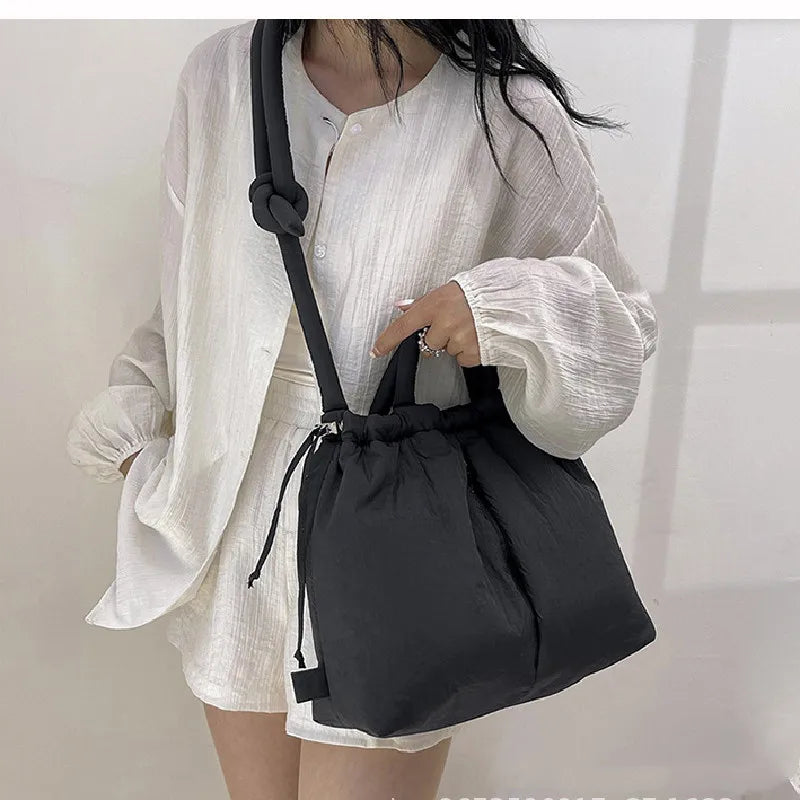 Puffer Tote Bag – Women's Padded Nylon Shoulder Bag