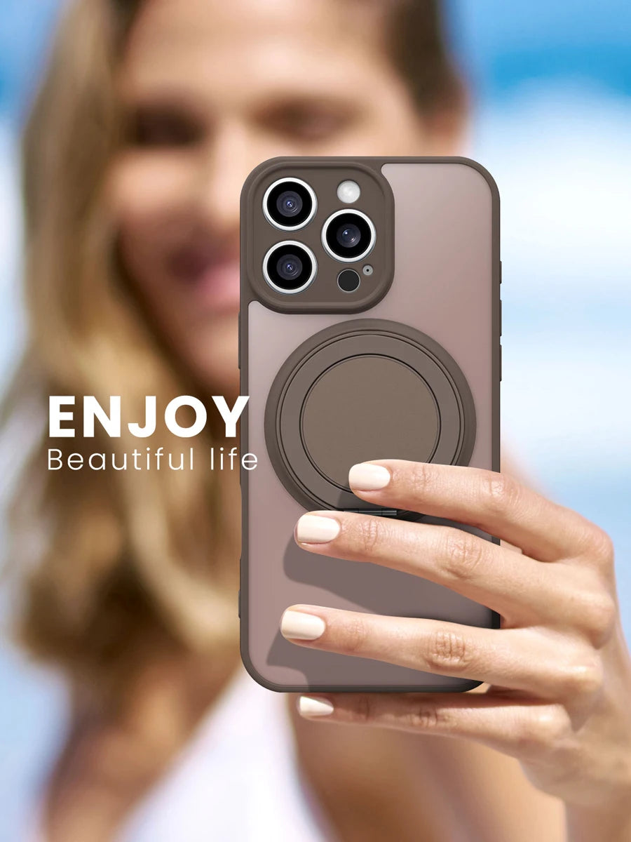 Magnetic Ring iPhone Case with Kickstand – iPhone 11 to 17 & Air