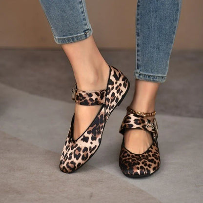 Women's Ballet Flats – Mary Jane Buckle Strap Flat Shoes