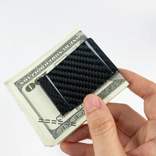Carbon Fiber Money Clip Wallet – Slim 3K Twill Card Holder for Men