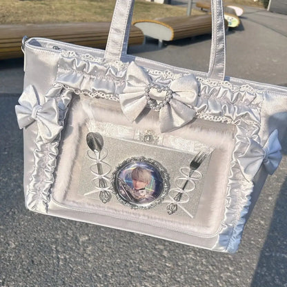 New Lace Bow Ribbon JK Uniform Shoulder Bag